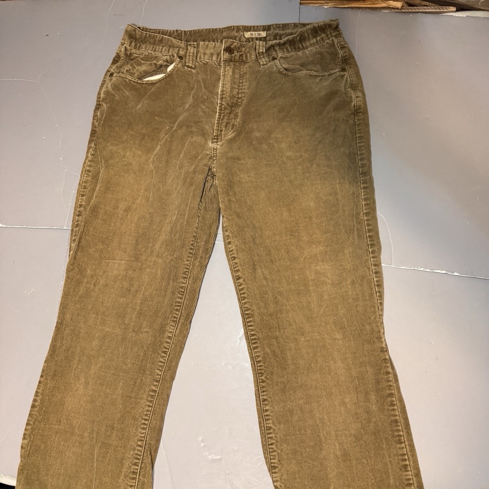 Polo Ralph Lauren 750 Bootcut Pants 32 29 Olive Green Brown Cotton Vtg Cowboy